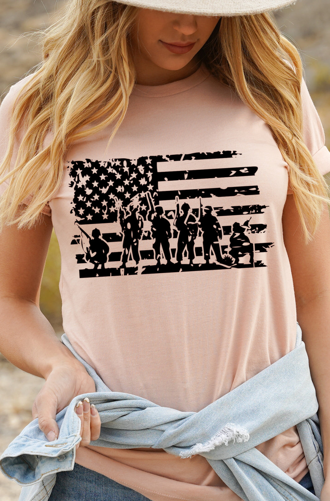 #21087 - Screen Print Transfer Ready to Press - AMERICAN FLAG SOLDIERS