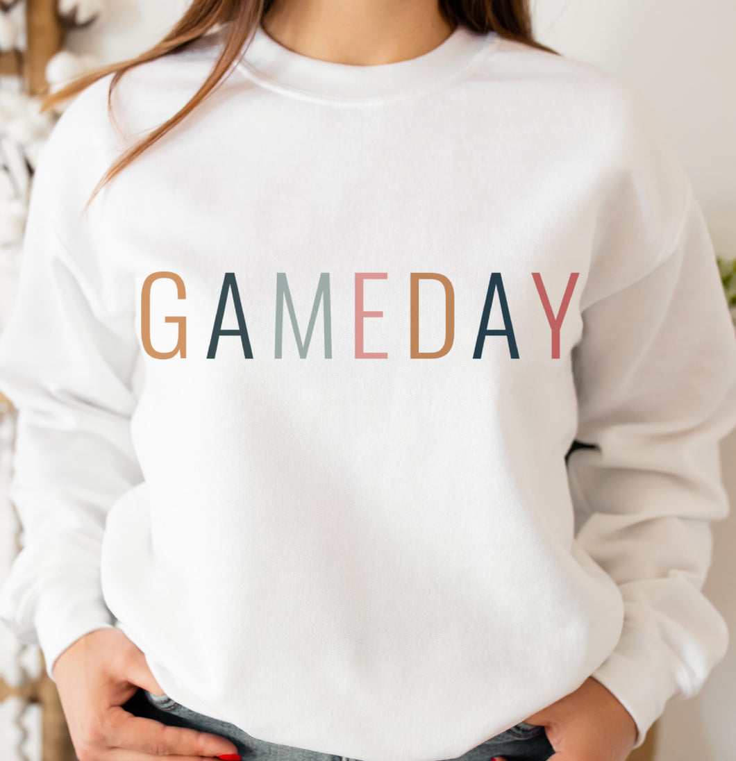 #21044 - Screen Print Transfer Ready to Press - GAMEDAY (MULTI COLOR WORDS)