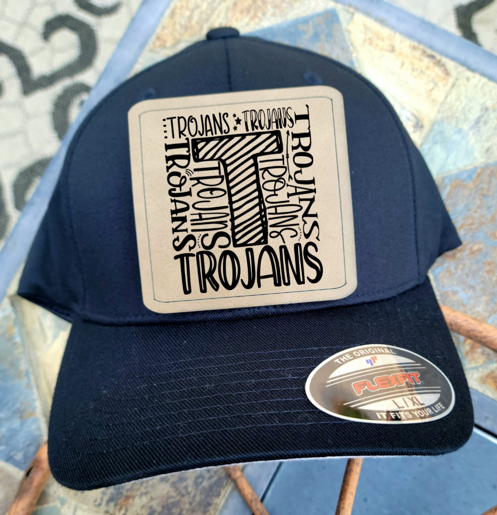 90009 - Leather Hat Patches - TROJANS MASCOT (HAT PATCHES) – Willow Crate