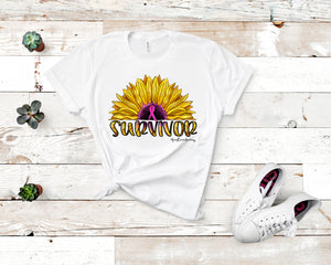 #1029 Sublimation Transfer Ready to Press - Breast Cancer Sunflower - Sublimation Print