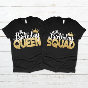 #20901 -  Screen Print Transfer Ready to Press - BIRTHDAY QUEEN & SQUAD