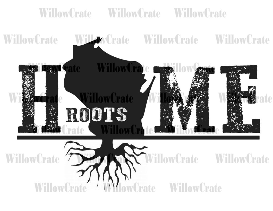 #1069 Digital Download - Wisconsin Roots - PNG Only