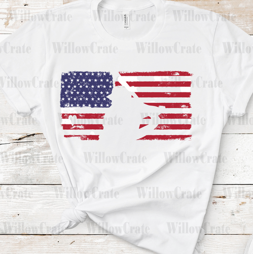 #1144 Sublimation Transfer Ready to Press - Baseball American Flag - Sublimation Print