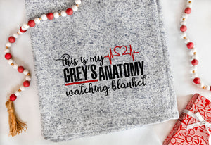#S1902 Sublimation Transfer Ready to Press - GREYS ANATOMY WATCHING BLANKET PRINT - Sublimation Print