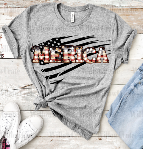 #1125 Sublimation Transfer Ready to Press - 'MERICA- Sublimation Print