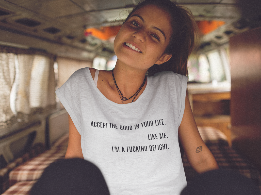 #21180- Screen Print Transfer Ready to Press - ACCEPT THE GOOD IN YOUR LIFE